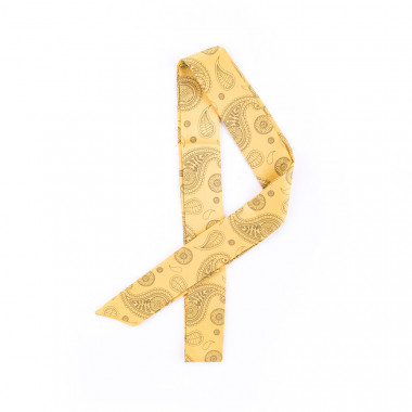 Slim šátek s desénem paisley žlutý 200/5