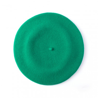 Tonak Flora Dámský vlněný baret smaragdově zelený